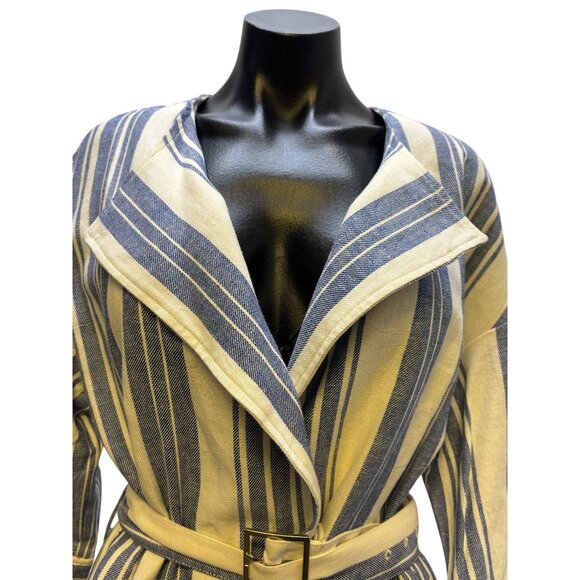Elevenses Anthropologie NWT Striped Blue & White Jacket XS - Picture 7 of 12